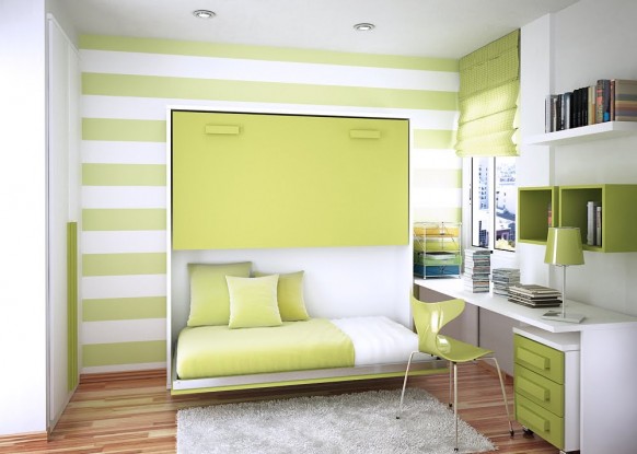дизайн маленькой комнаты для подростка кровать трансформер фото