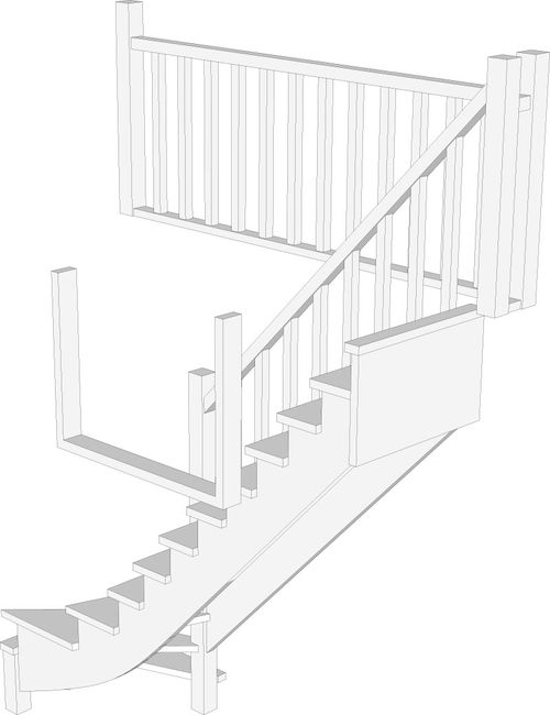 Проект лестницы на второй этаж
