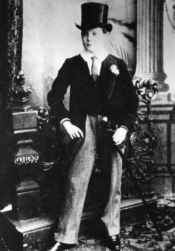 14-летний Уинстон Черчилль в школьной форме, 1889 дети, известность, история, фото