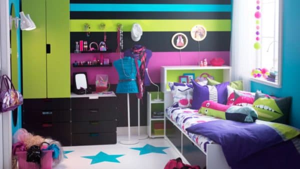 комната для девочки подростка с мебелью ИКЕА