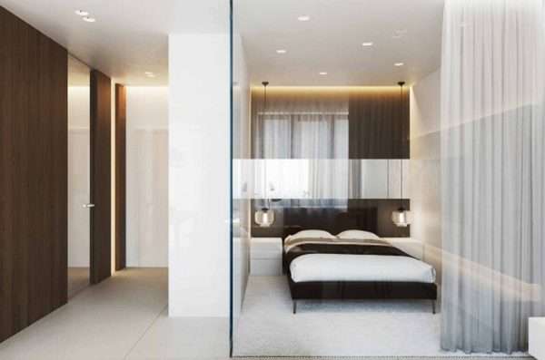 Дизайн интерьера спальни без окон - фото и идеи оформления