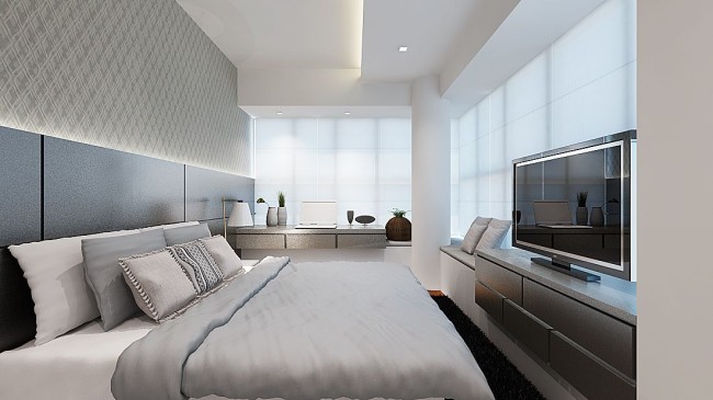 Гипсокартон - оптимальный и стильный материал для потолка современной спальни