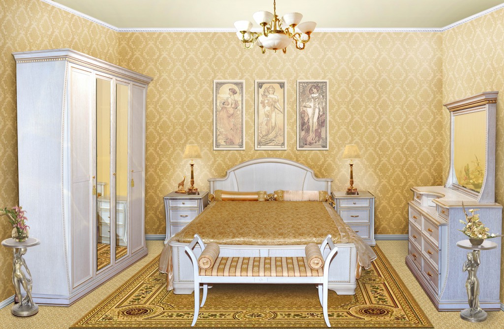 дизайн спальни классика 