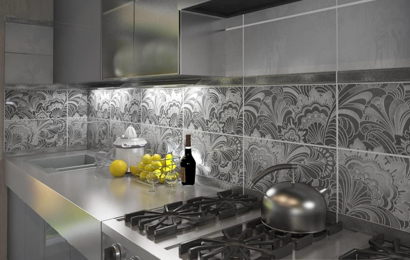 Керамическая плитка для кухни на стену дизайн фото