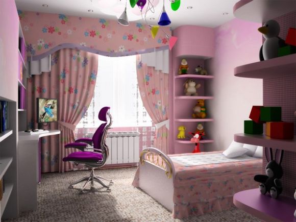 	Детская комната для девочки 7 лет