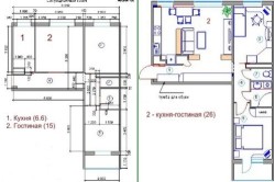 Современные варианты объединения кухни и гостиной комнаты