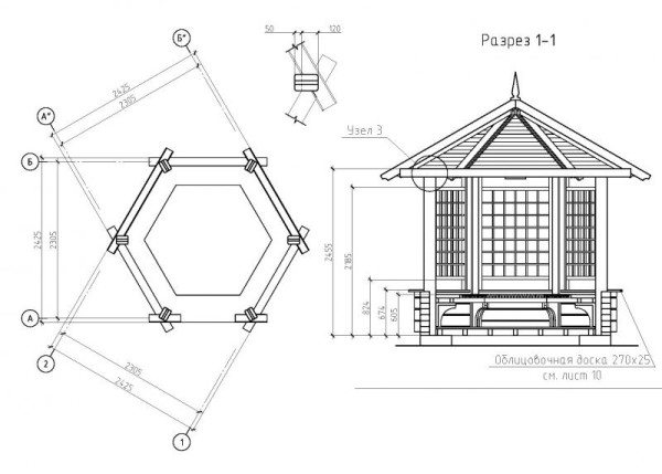 Эскиз беседки: каким он должен быть