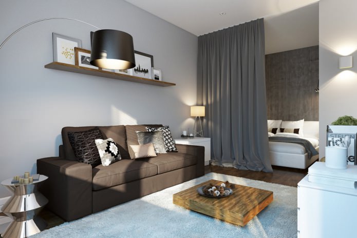 Спальня в дизайне небольшой современной квартиры