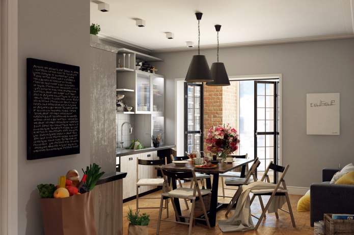 кухня в современном оформлении квартиры