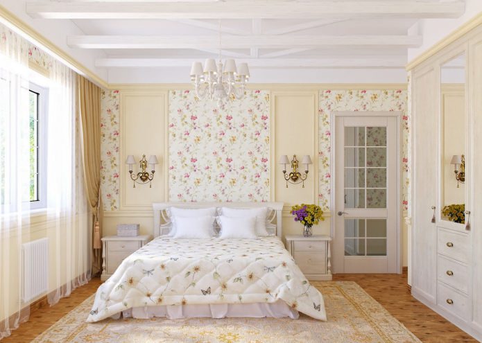 фото Нежный интерьер прованской спальни