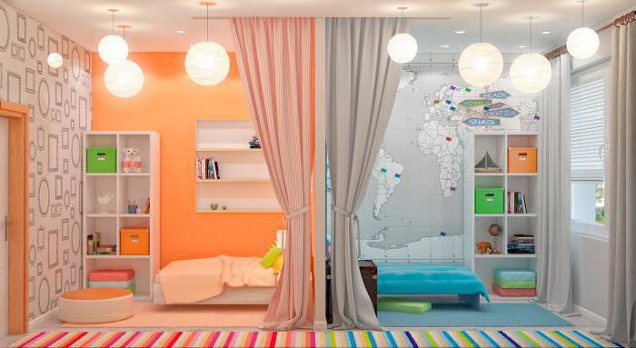 дизайн комнаты для разнополых детей фото