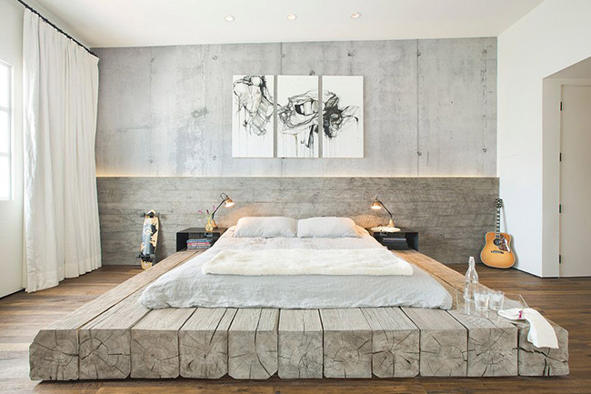 Минимум деталей и максимум пространства для отдыха – преимущество такой деревянной кровати