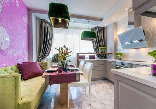 Дизайн кухни с диваном 10 кв м - примеры расположения, фото, видео