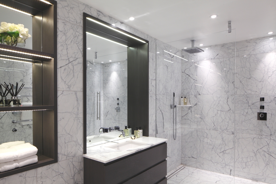 Прекрасный дизайн интерьера ванной комнаты