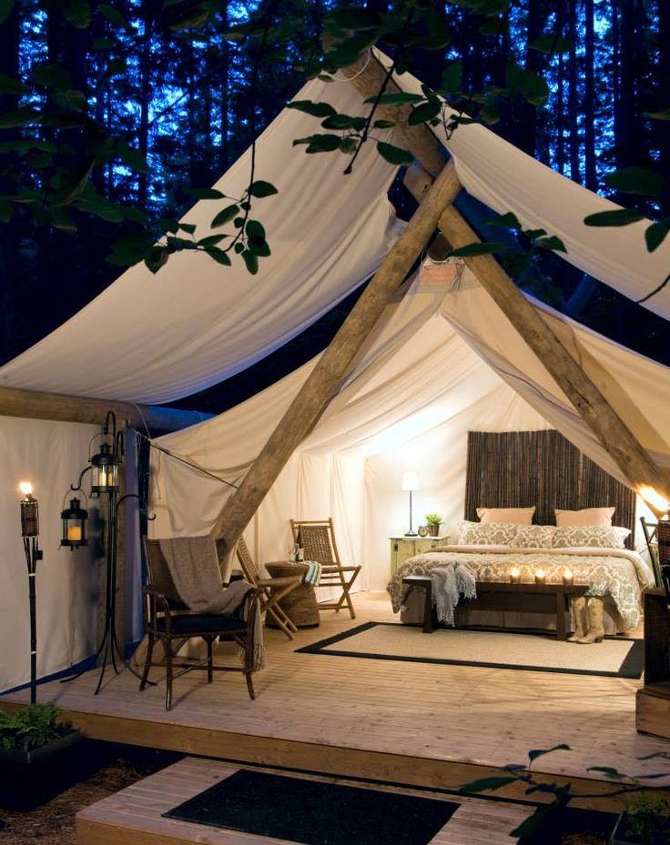 Спальня в палатке