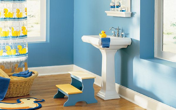 Дизайн интерьера детской ванной комнаты. Фото 4