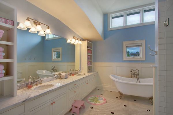 Дизайн интерьера детской ванной комнаты. Фото 21