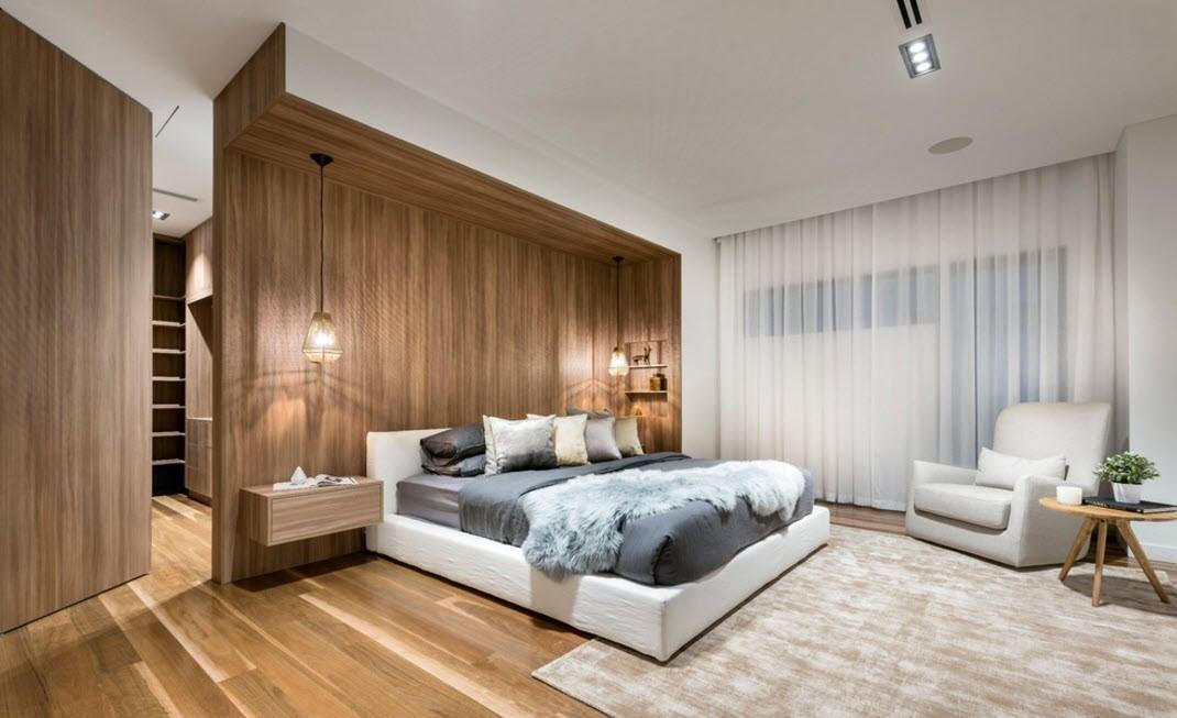 Современный дизайн спальной комнаты должен включать только натуральные и экологичные материалы