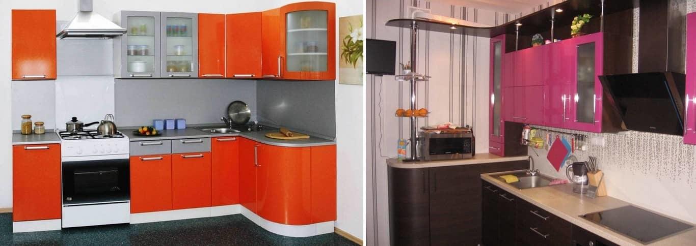 Угловая кухня является эргономичным вариантом расположения шкафов. Такое зонирование пространства будет довольно удобным для каждой хозяйки