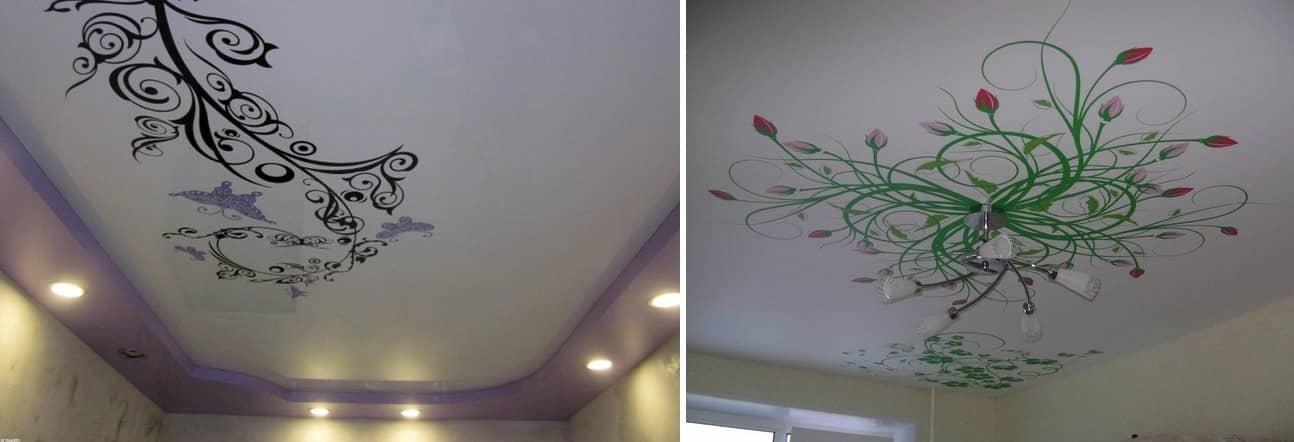 Узор на натяжном потолке способен визуально преобразить вашу комнату