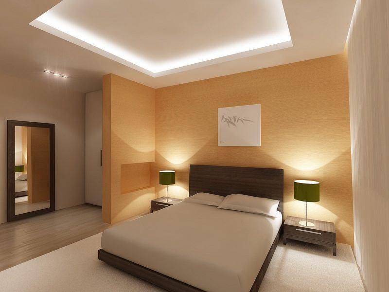 Светодиодное освещение — один из последних трендов в оформлении потолка в спальне
