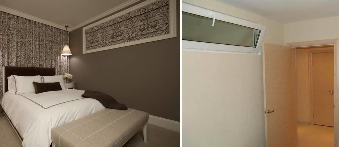 Чтобы предотвратить появление плесени или грибка на стенах в спальне без окна, необходимо тщательно продумать способ вентиляции в ней 