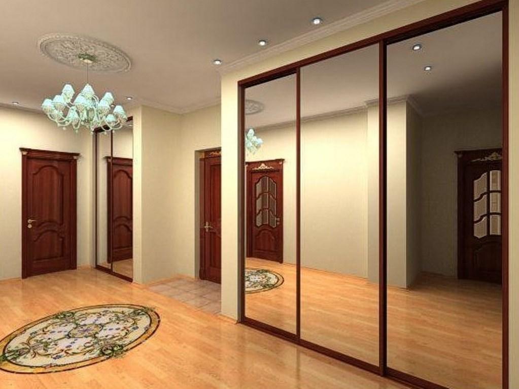 Для того чтобы визуально расширить пространство в помещении, дизайнеры рекомендуют выбирать стильный шкаф-купе с зеркальными дверцами