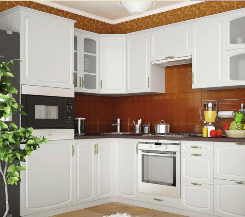 Г-образная модульная кухня позволяет очень эффектно зонировать помещение
