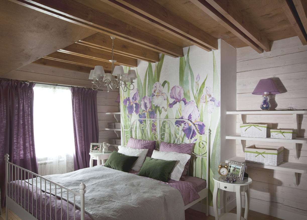 Для небольшой спальни стиль прованс также будет актуален, главное — избегать массивных элементов декора