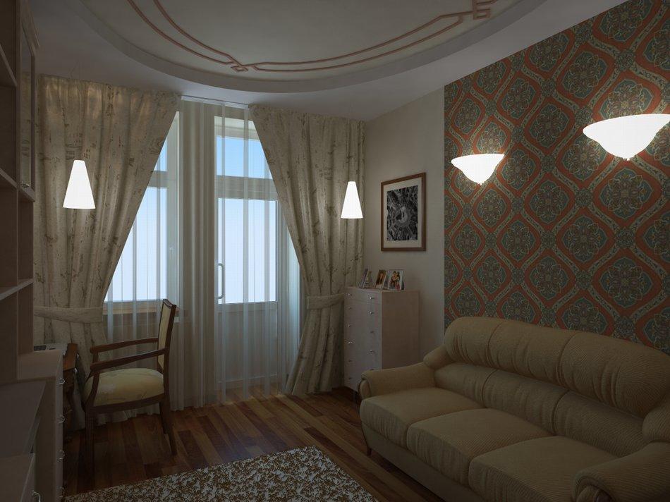 В спальню в классическом стиле отличной подойдет изысканный диван светлых оттенков