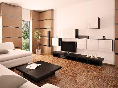 Сделать гостиную стильной можно с помощью правильно подобранной мебели и осветительных приборов 