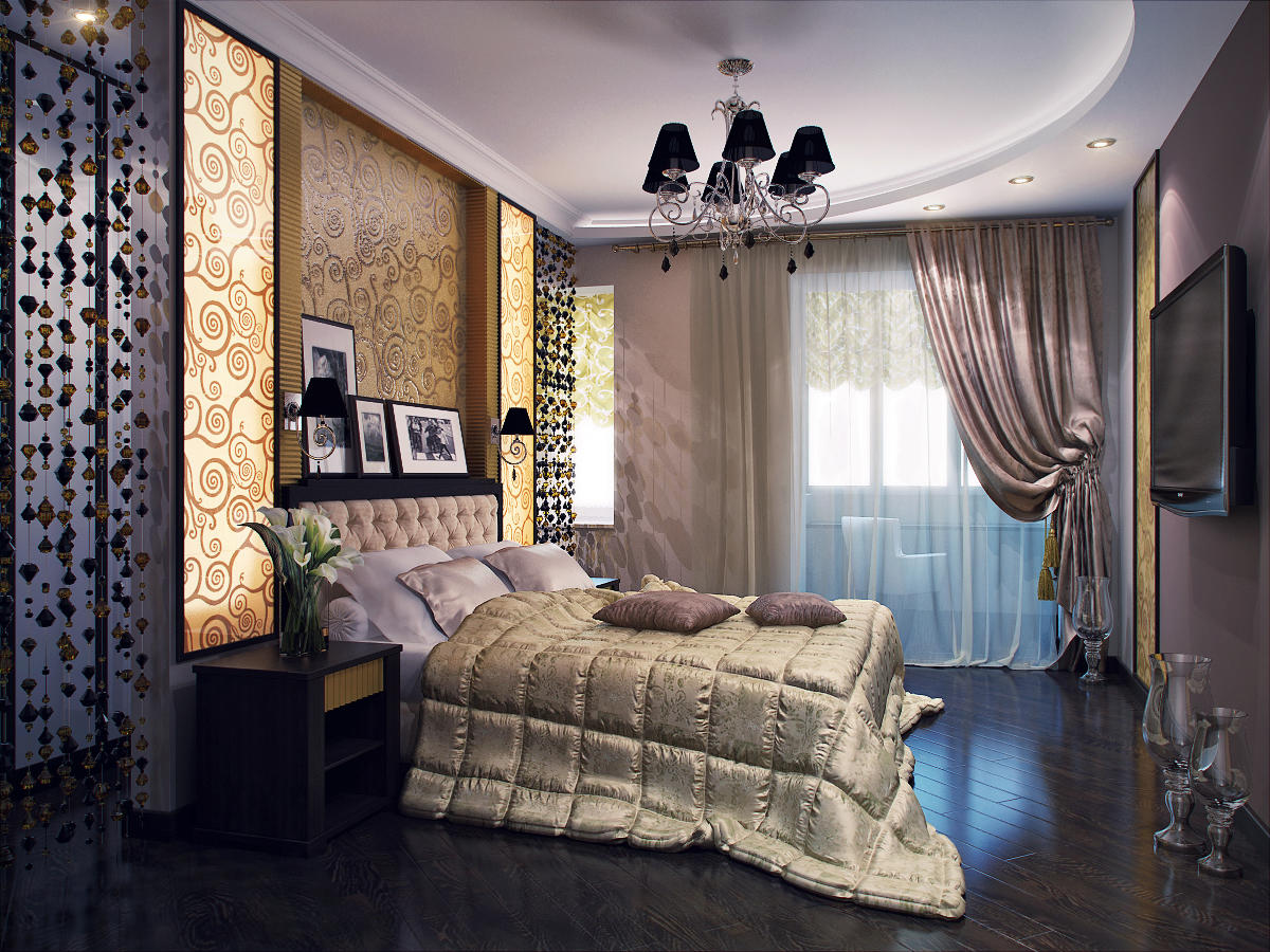 Чтобы создать шикарную спальню своими руками, прежде всего необходимо подобрать роскошную кровать, осветительные приборы и элементы декора