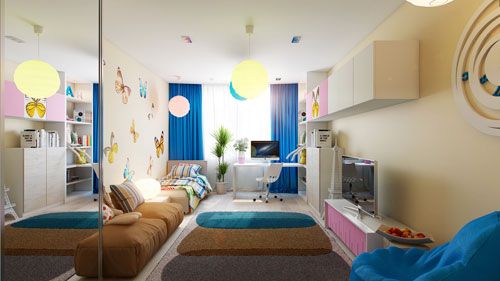 Непродуманный дизайн детской комнаты в гостиной