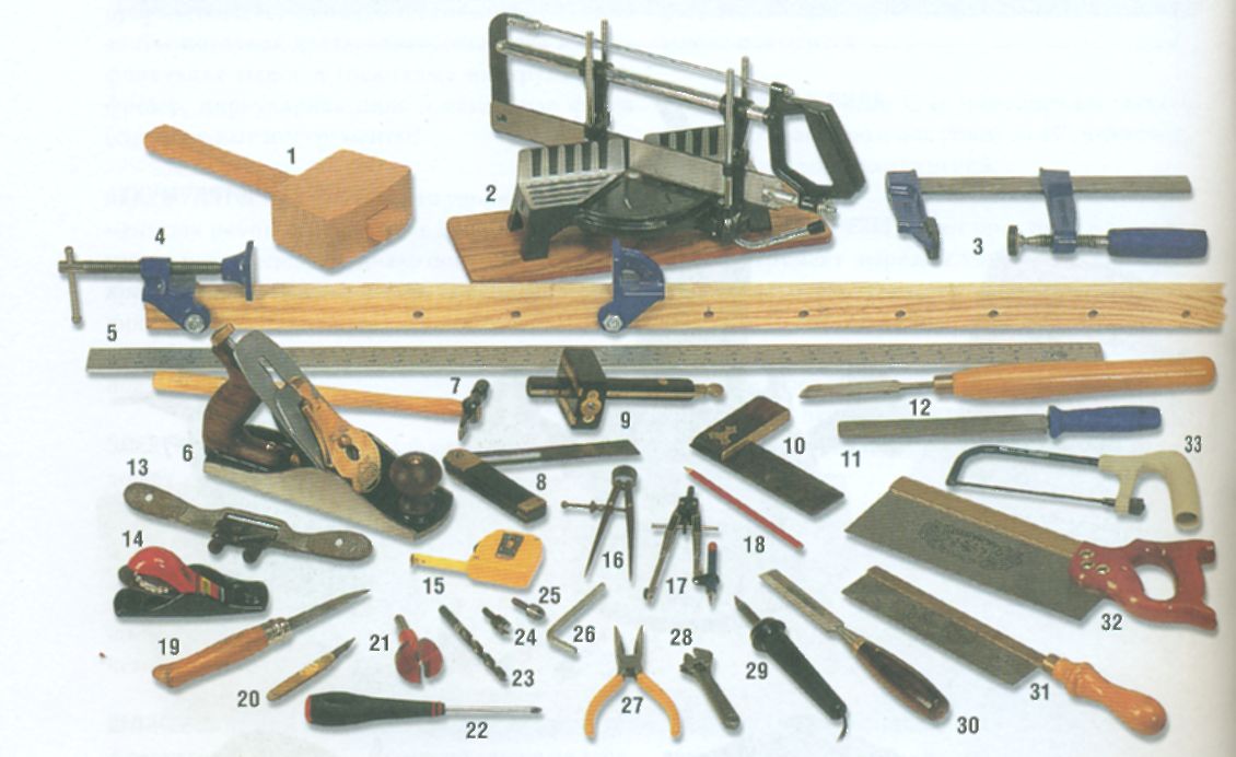 Инструменты для изготовления кухонного уголка