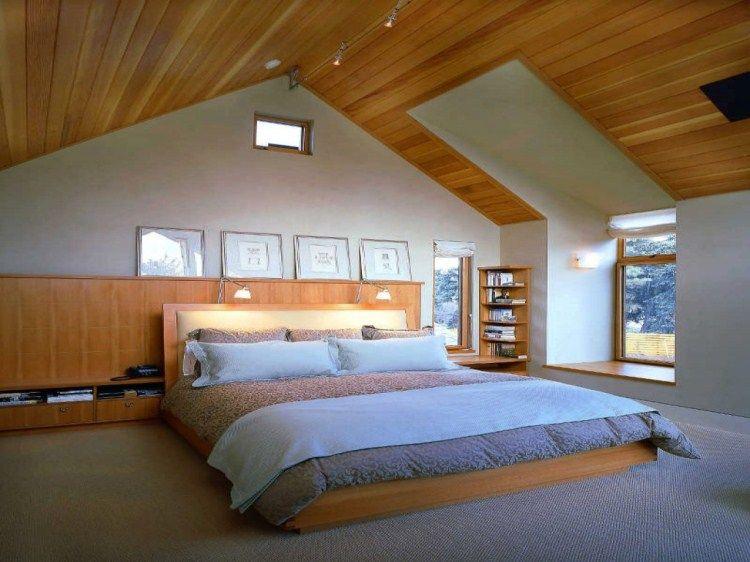 дизайн спальни в мансарде в современном стиле