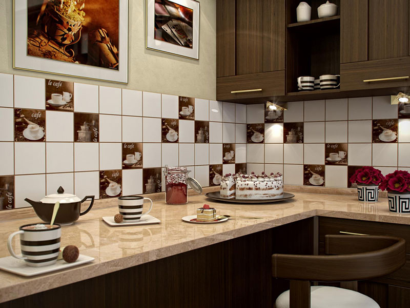 керамическая плитка на стены кухни