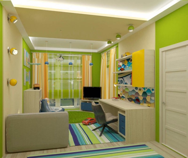 дизайн детской комнаты 12 кв для девочки