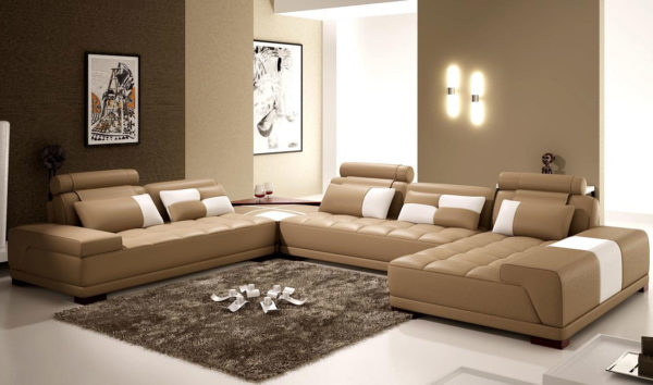 Большой диван в зале фото 