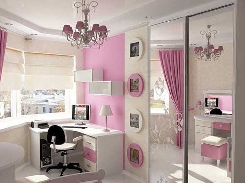 Дизайн гламурной комнаты для девочки 