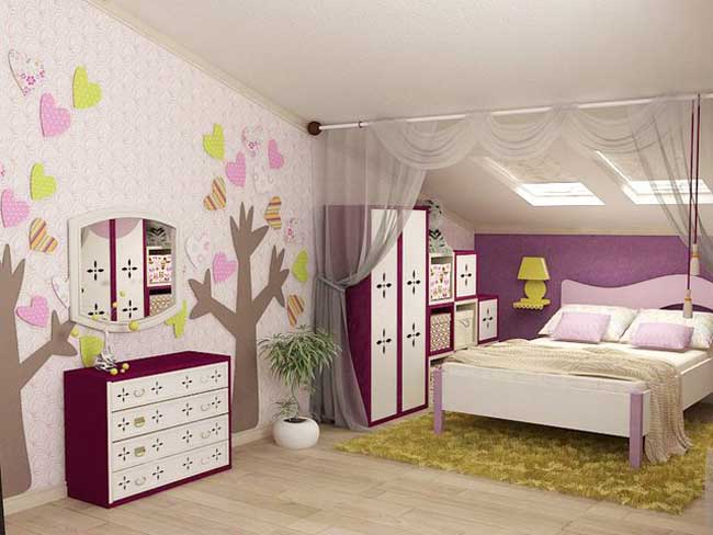 Дизайн детской комнаты для девочки 6-11 лет. Фото 9
