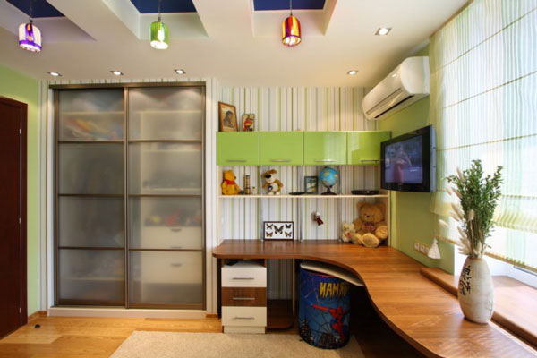 Отделка детской комнаты с гипсокартонным потолком