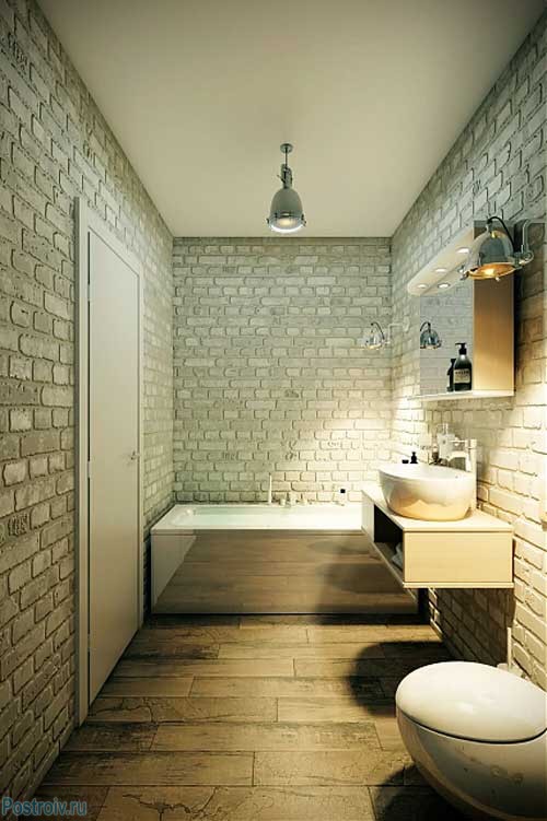 Ванная комната в стиле лофт. Фото