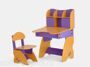 Столик и стульчик с дверцами, фиолетово-оранжевый 