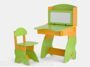 Детский столик и стульчик, салатово-оранжевый с магнитной доской