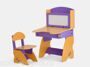 Детский столик с магнитной доской, фиолетово-оранжевый 