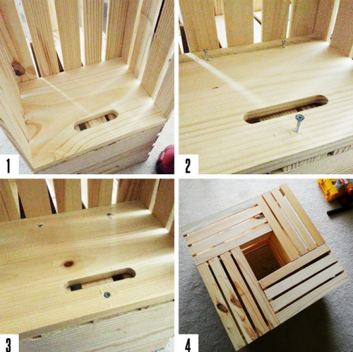 Кофейный деревянный столик из ящиков своими руками - сборка стола