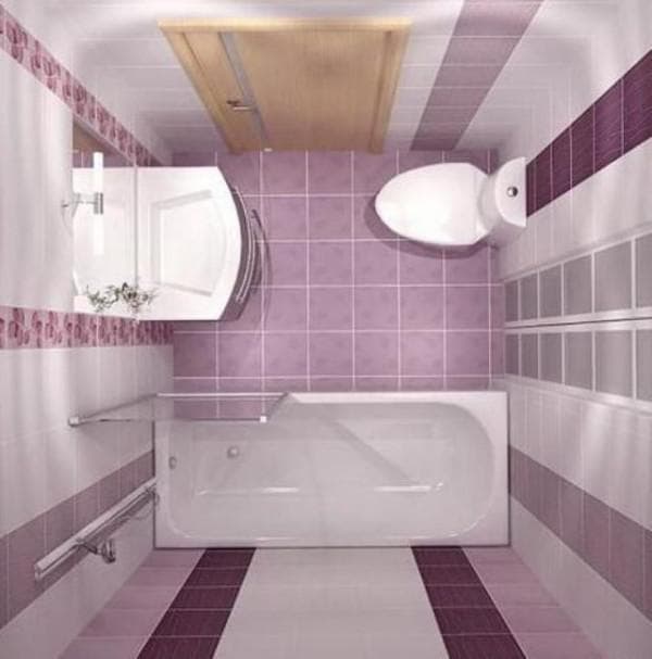 дизайн ванной комнаты маленького размера