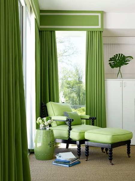 Зеленые шторы