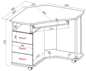Компьютерный стол небольших размеров