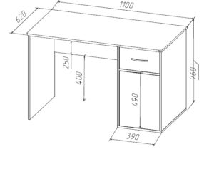 Размеры письменного стола